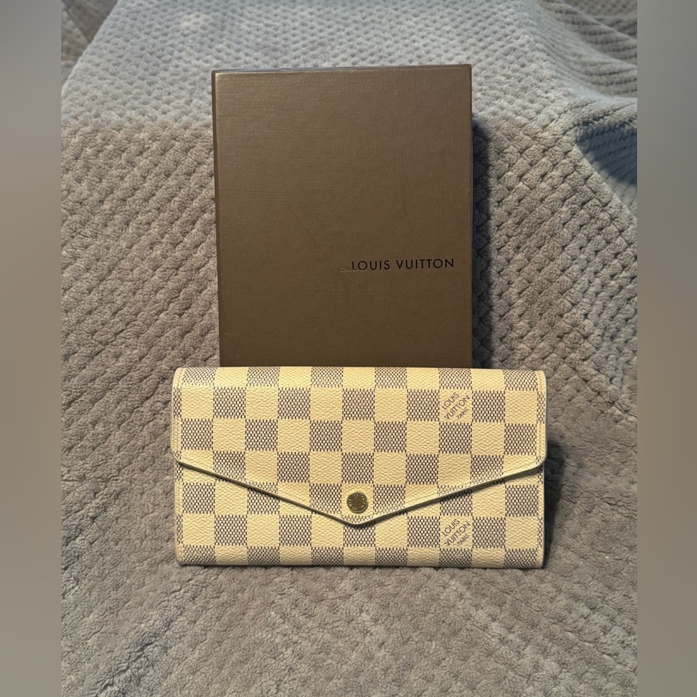 Louis Vuitton Damier Azur Long Wallet with COA